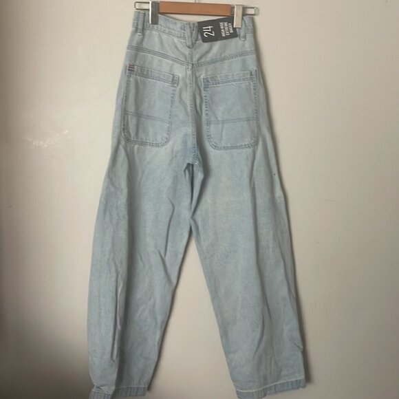 Bdg High Rise Extreme Construction Baggy Jean – Light Blue Denim Size 24 - Picture 5 of 5
